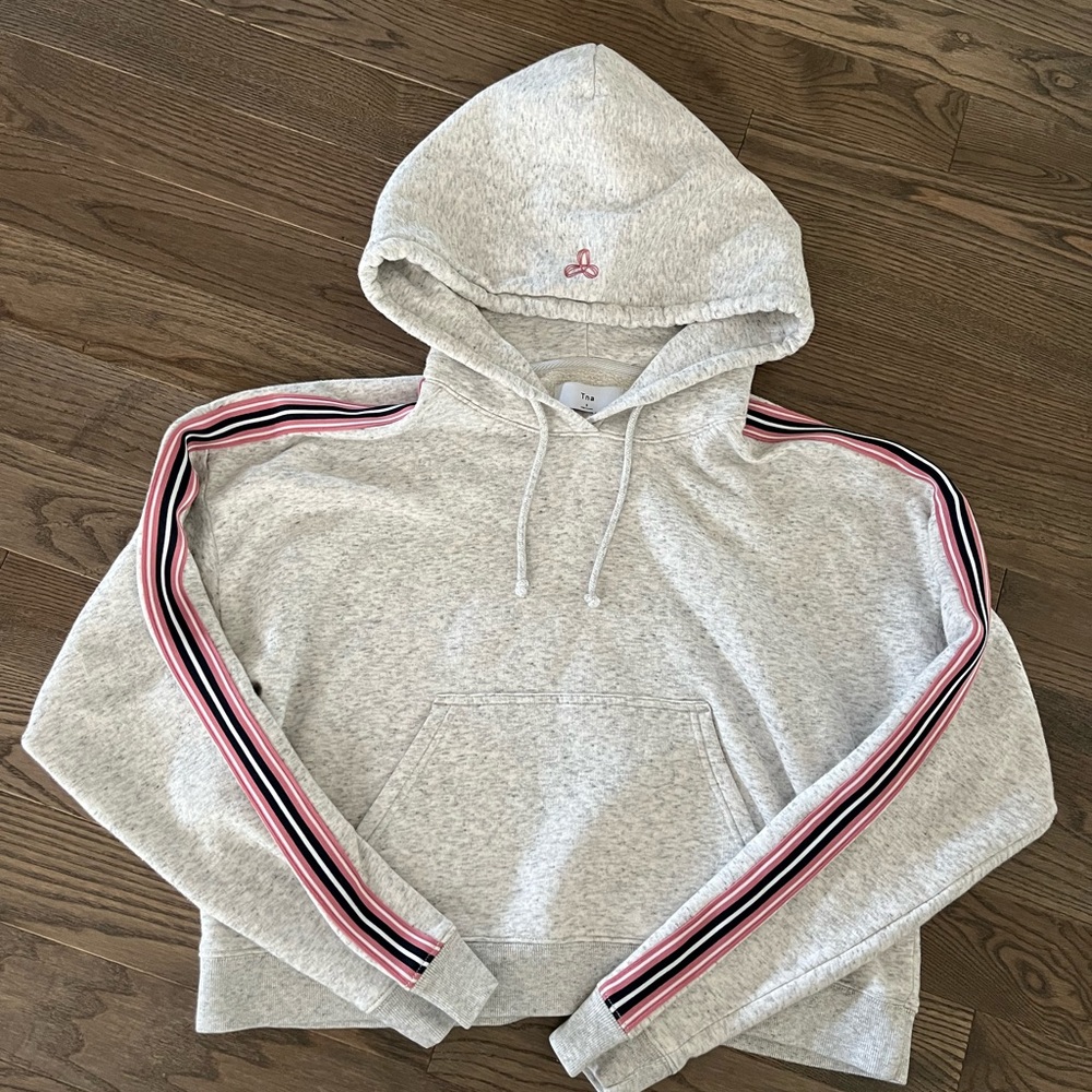 TNA Pink Cropped Hoodie SMALL
